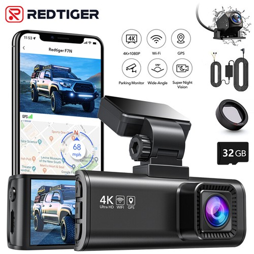 Redtiger dashcam con kit - redtiger, 4k
